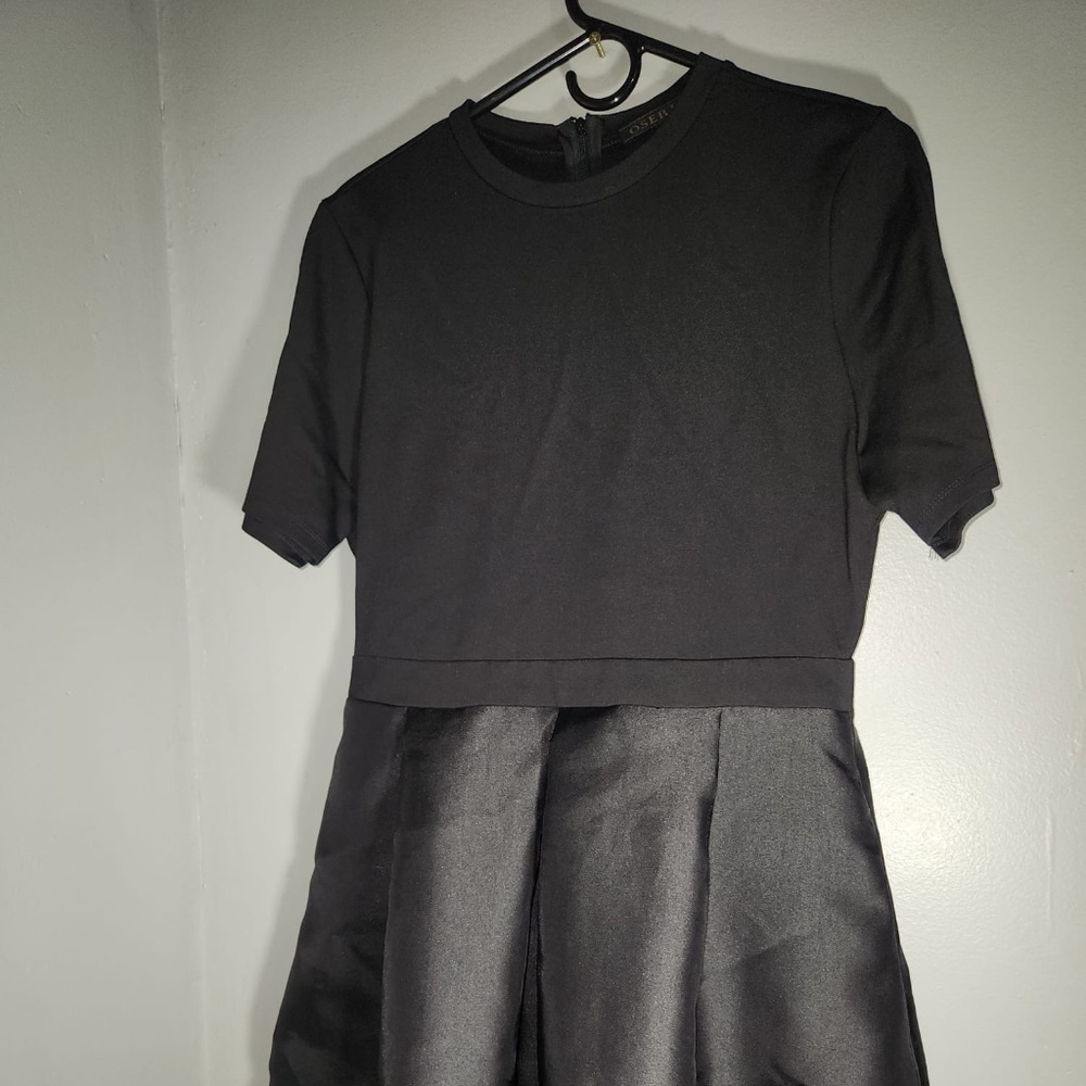 Oserjep Black Party Cocktail Fitted Waist Long Sleeve Dress Size 2XL